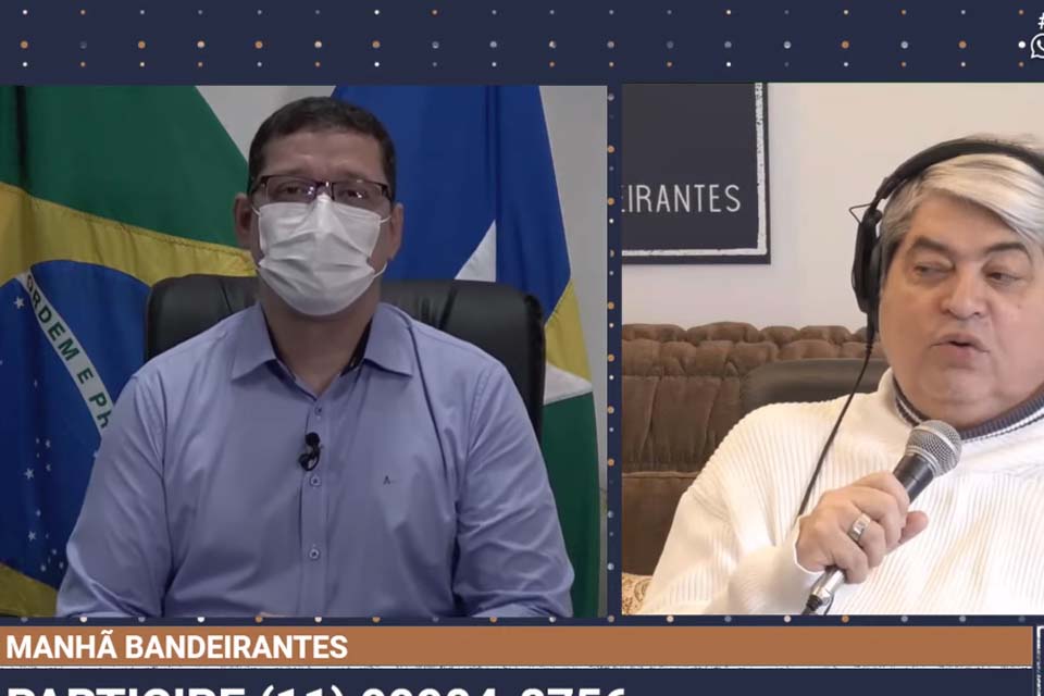 Marcos Rocha fala com Datena, diz que não sabe se concorrerá em 2022 e por engano dá ‘‘puxão de orelha’’ em Fernando Máximo