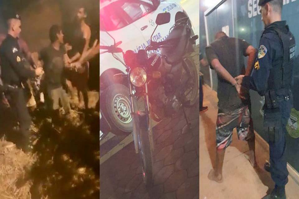 Vítima e populares dominam ladrões e recuperam motocicleta