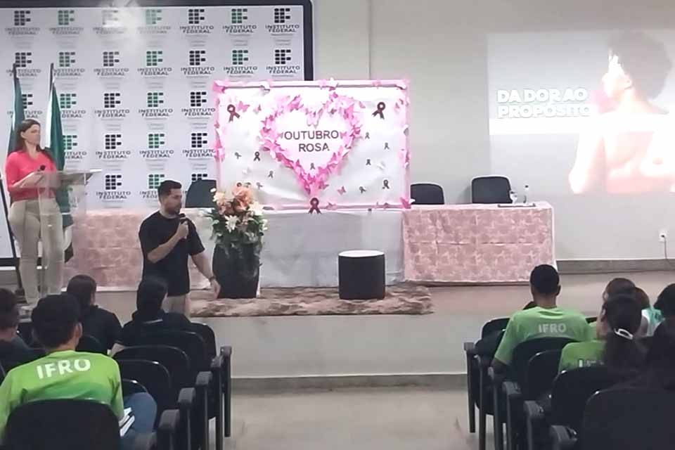 Campus Cacoal realiza ação alusiva ao Outubro Rosa com palestra sobre detecção precoce e prevenção ao câncer de mama