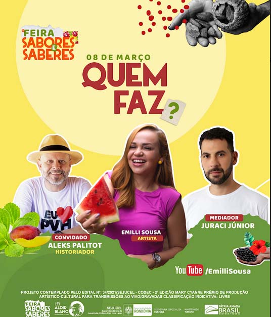 Histórias de quem faz a feira livre de Porto Velho são tema do primeiro episódio da live “Sabores e Saberes”