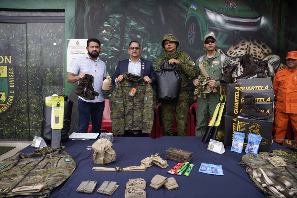  Sesdec entrega materiais táticos ao Batalhão de Fronteira para fortalecer combate ao crime em Rondônia