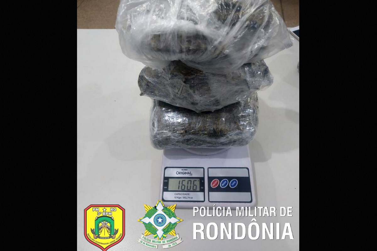  Polícia Militar prende homem com quase dois quilos de maconha 