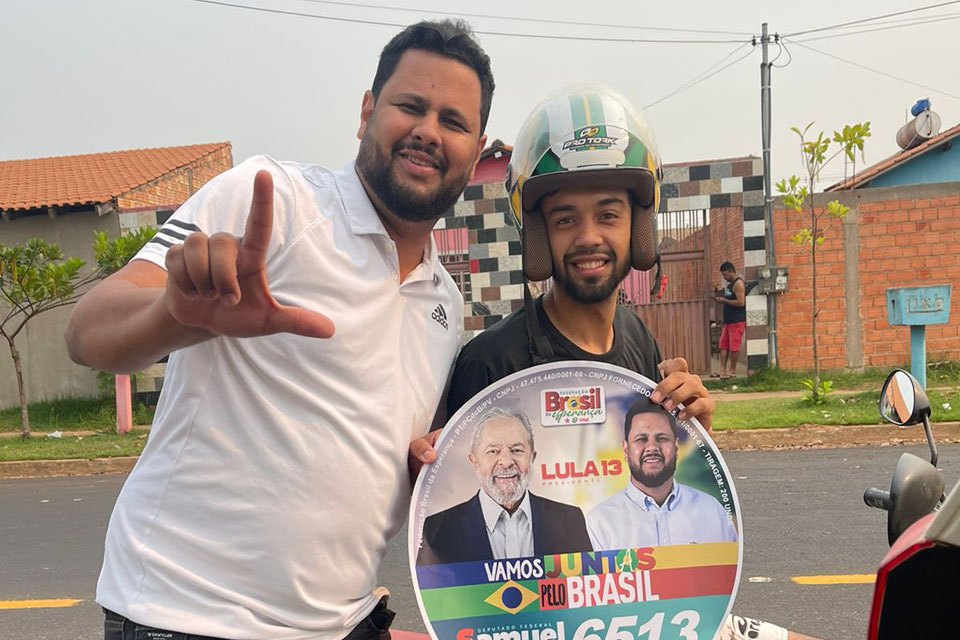 Candidato a deputado federal Samuel Costa apresenta propostas para moradores do Cristal da Calama