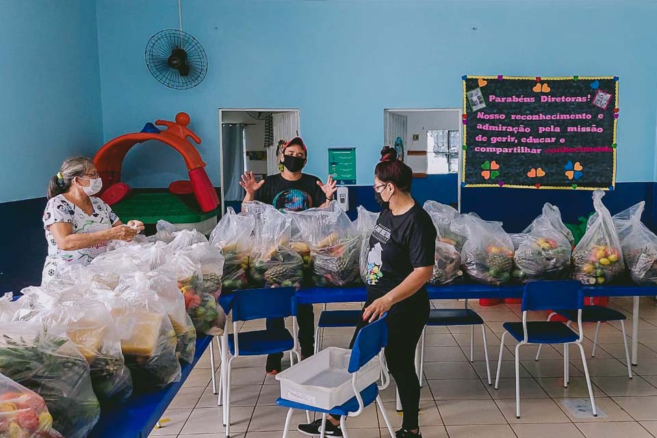 Kit da agricultura familiar é entregue a alunos da rede municipal de ensino de Porto Velho