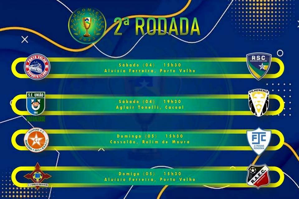 Dois jogos abrem hoje segunda rodada do Rondoniense 2023   