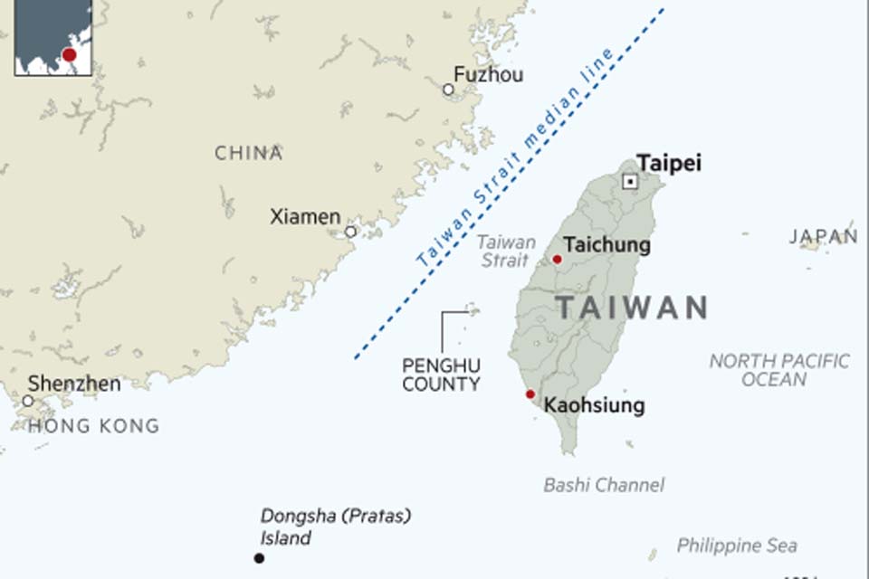 China ultrapassa a linha mediana no estreito de Taiwan e coloca Japão sob pressão