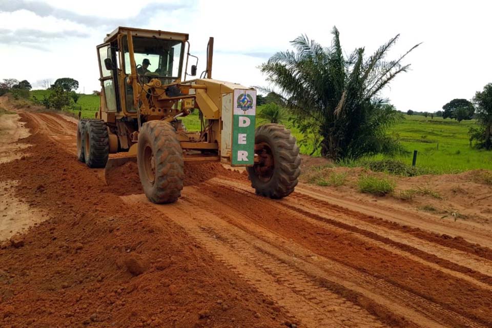 DER finaliza a recuperação de mais de 20 quilômetros da RO-135 de Alta Floresta D’Oeste a Novo Horizonte D’Oeste