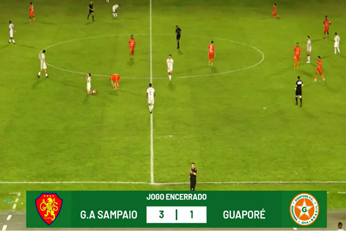 Guaporé perde para o GAS por 3 a 1, cai na tabela e sofre primeira derrota com Rodrigo Limiro