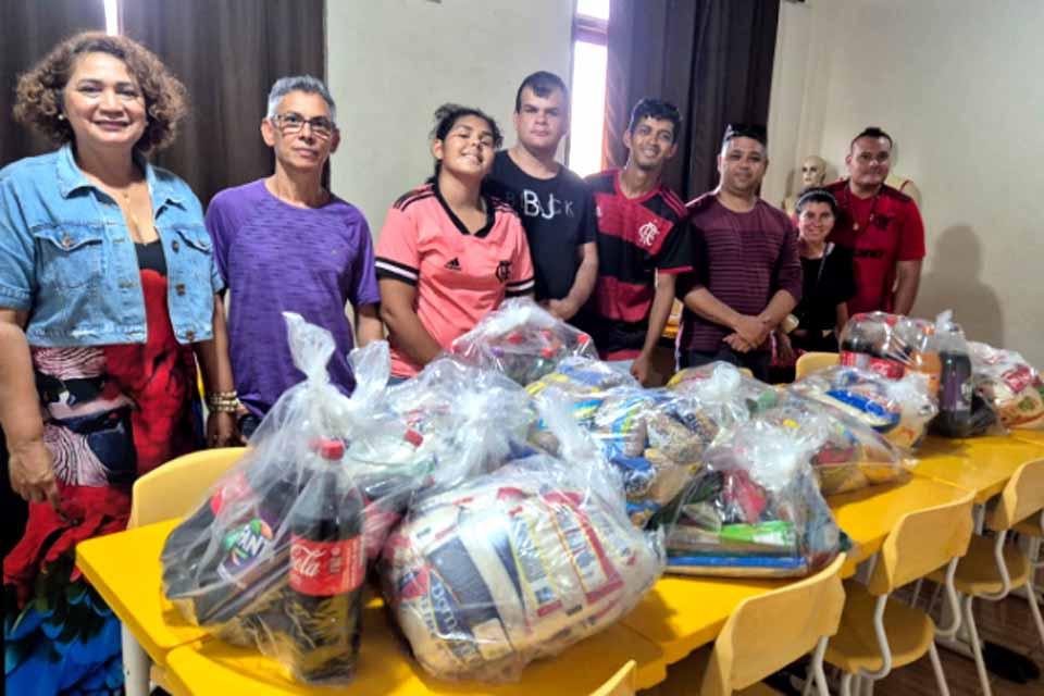 SINJUR doa alimentos arrecadados na festa do servidor à Pestalozzi de Porto Velho; compromisso da gestão “Sinjur Somos Todos Nós”