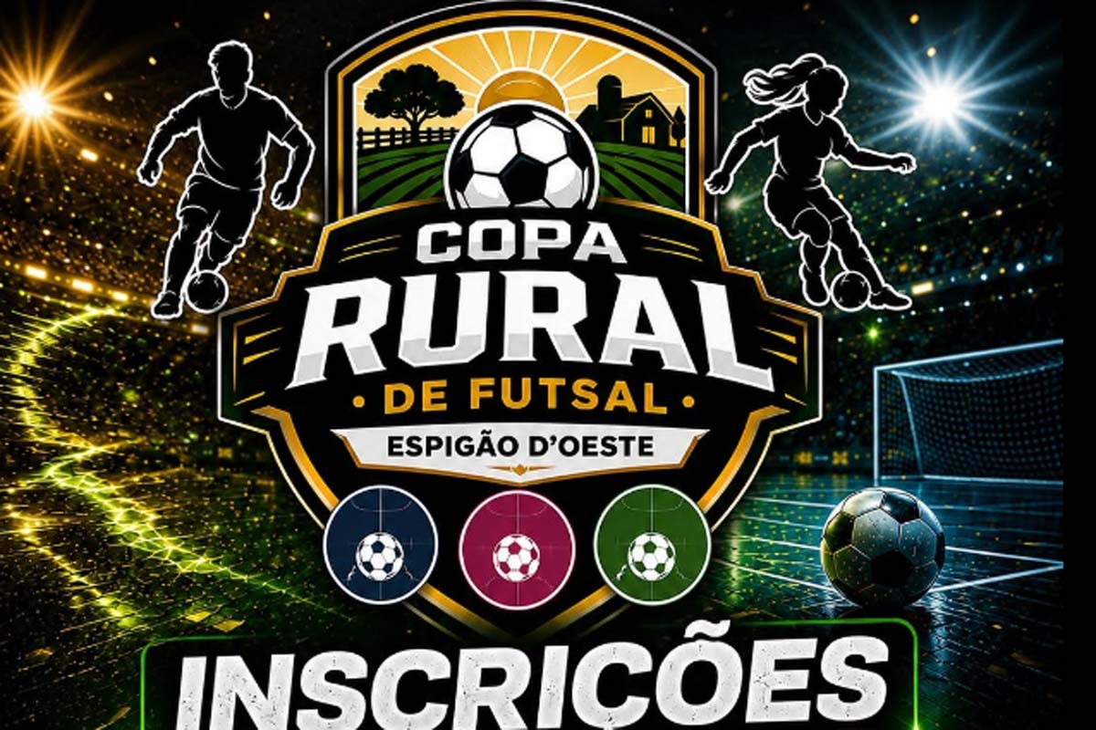 Copa Rural de Futsal 2026 de Espigão do Oeste está com   inscrições abertas ate o dia 31 de julho