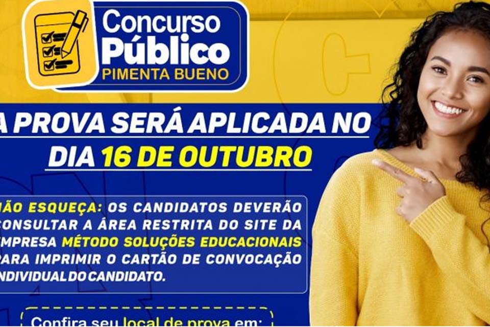 Prefeitura informa que provas do Concurso Público acontecem neste domingo; Confira