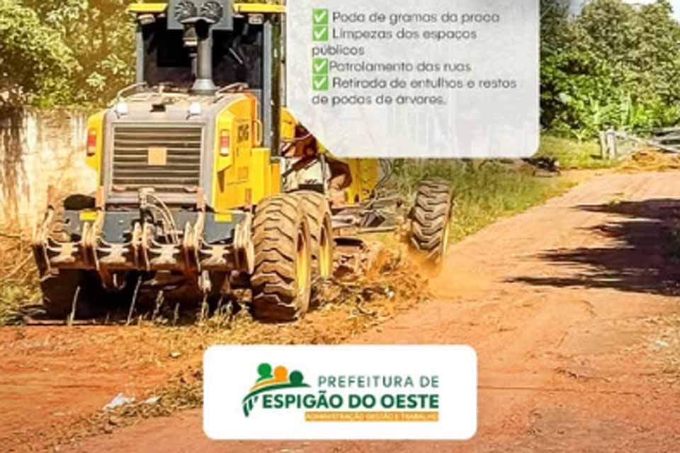 Prefeitura atende Distrito Nova Esperança com serviços de limpeza urbana