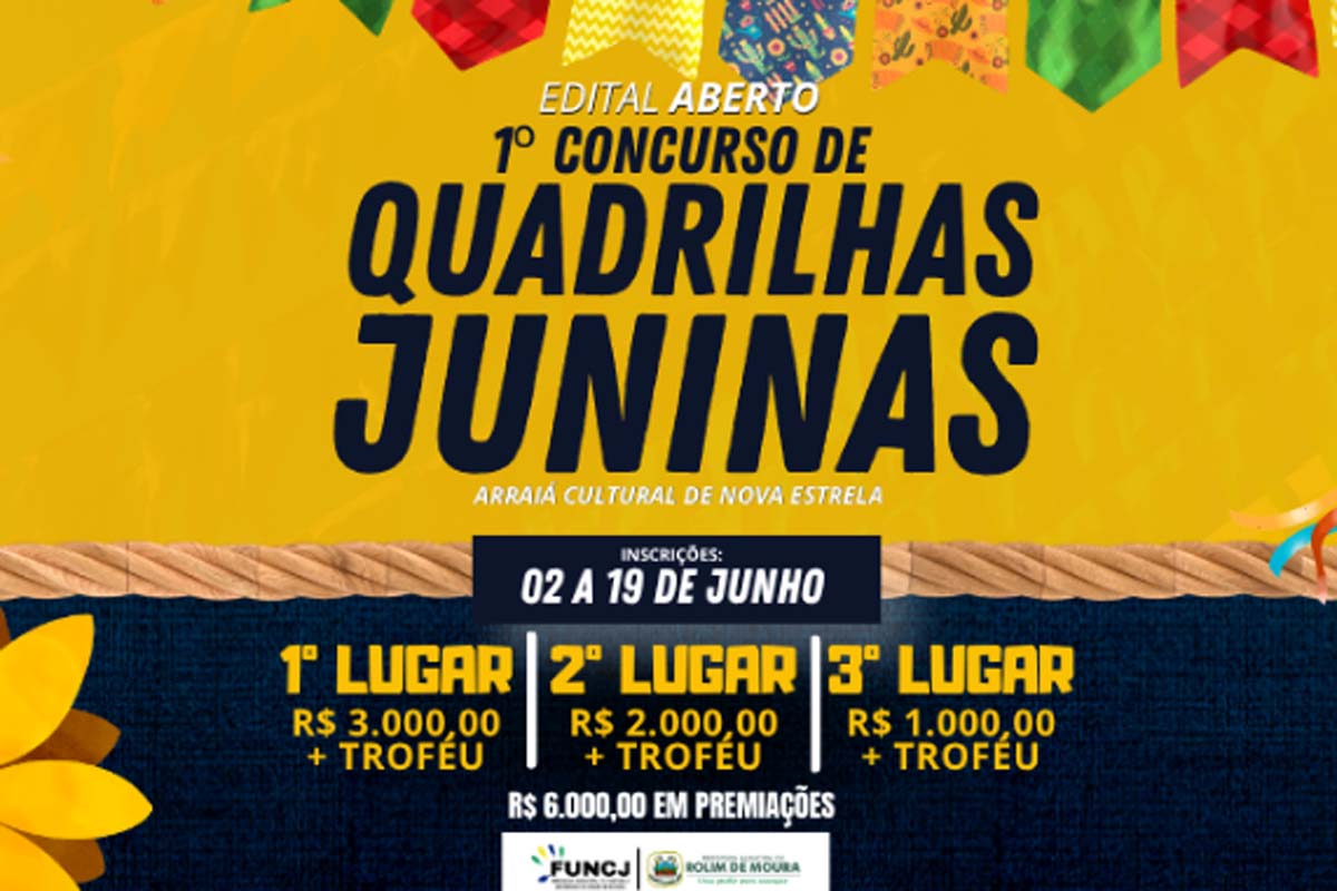Fundação de Cultura e Juventude abre inscrições para o 1º Concurso de Quadrilhas Juninas 2026