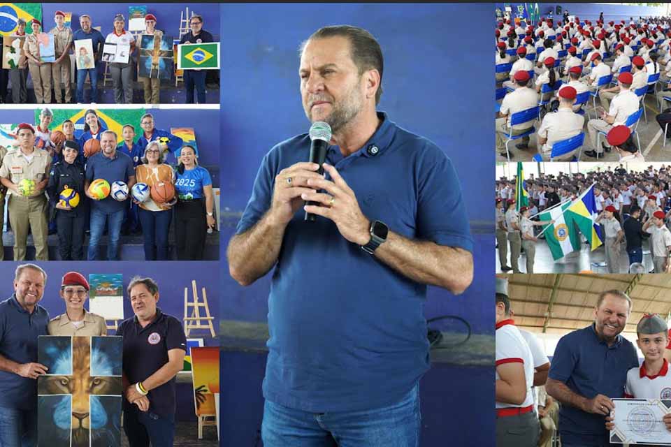 Colégio Militar de Cacoal recebe materiais esportivos e culturais com apoio do deputado Cirone Deiró