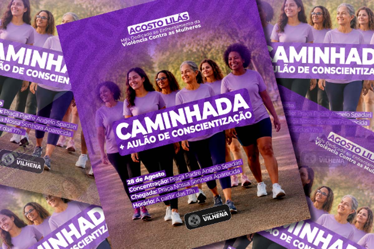 Caminhada do Agosto Lilás mobiliza sociedade pelo enfrentamento da violência contra as mulheres 