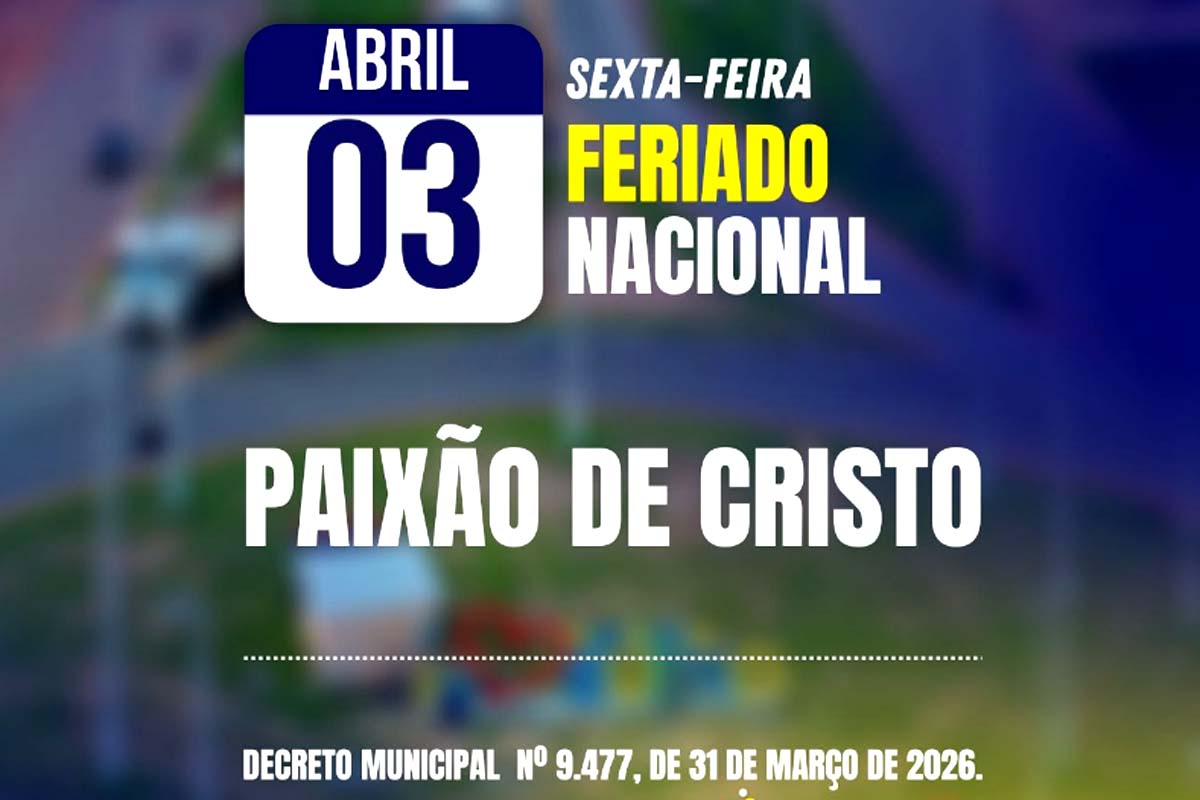 Prefeitura de Pimenta Bueno informa sobre feriado de Sexta-feira Santa