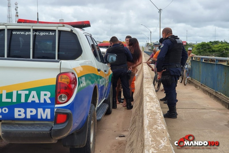 Garotas ameaçam pular da ponte do Rio Machado e mobilizam forças de segurança