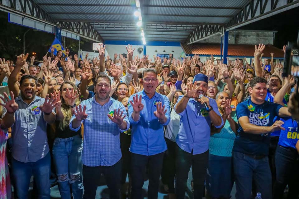 Mega reunião em Ariquemes mostra força do candidato à reeleição pelo União Brasil Coronel Marcos Rocha