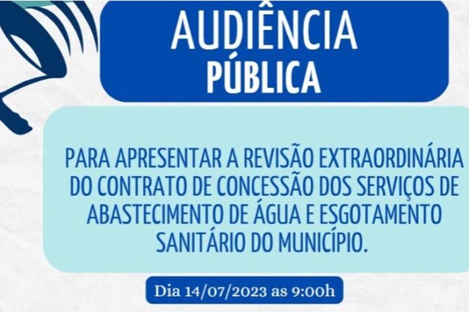 Agência Reguladora convida a população para participar da Audiência Pública