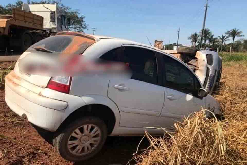 Tentativa de ultrapassagem termina em acidente na RO-010