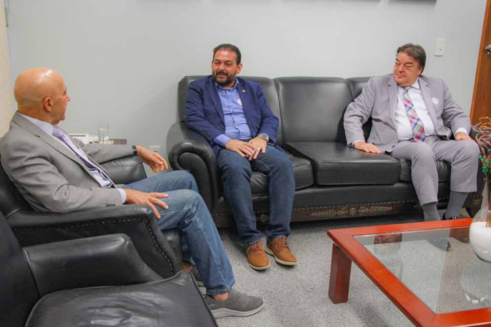 Deputado Laerte Gomes visita senadores Confúcio Moura e Jaime Bagatolli em Brasília