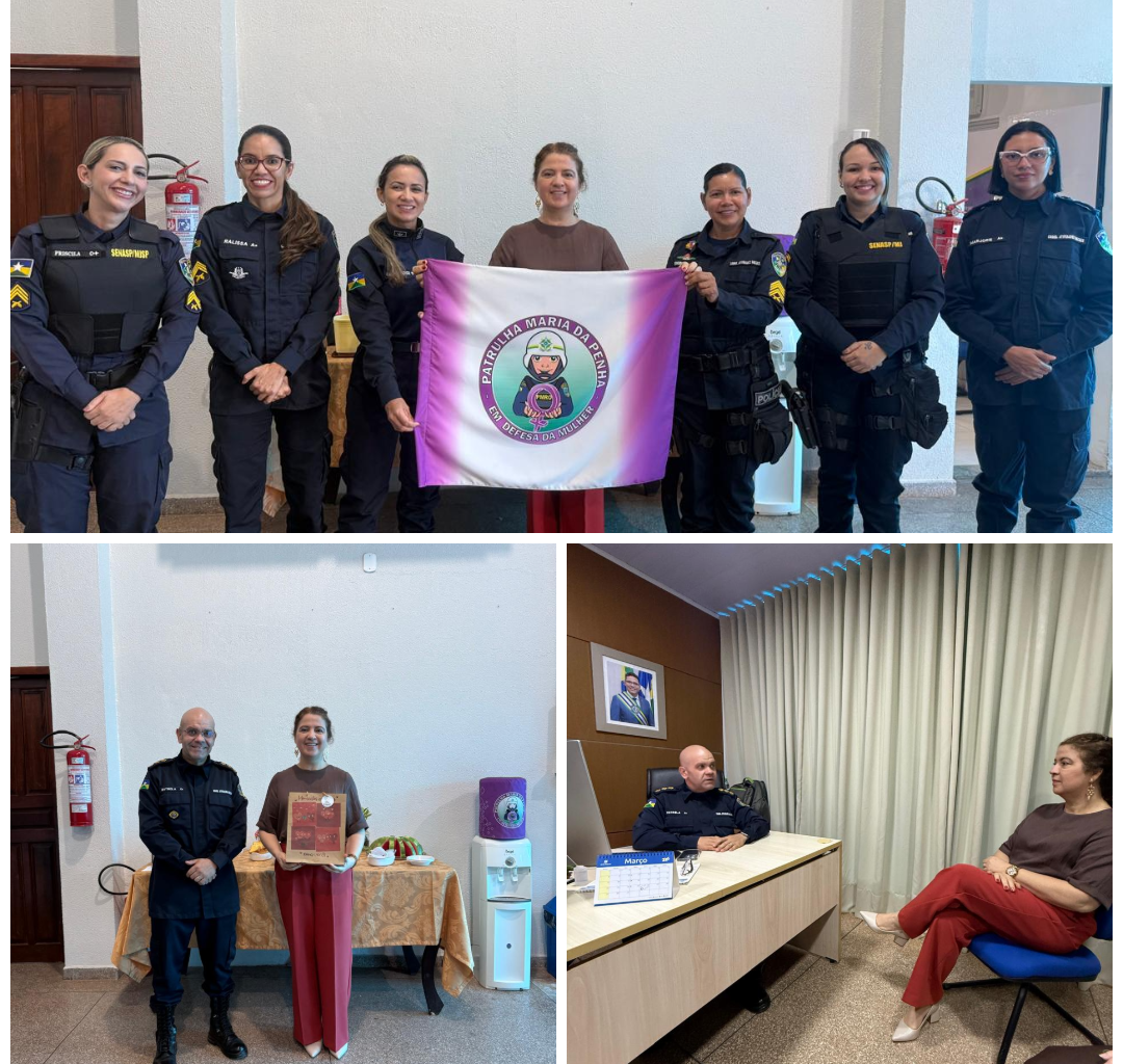 TJRO realiza visita institucional à Polícia Militar de Rondônia para fortalecimento da rede de proteção às mulheres
