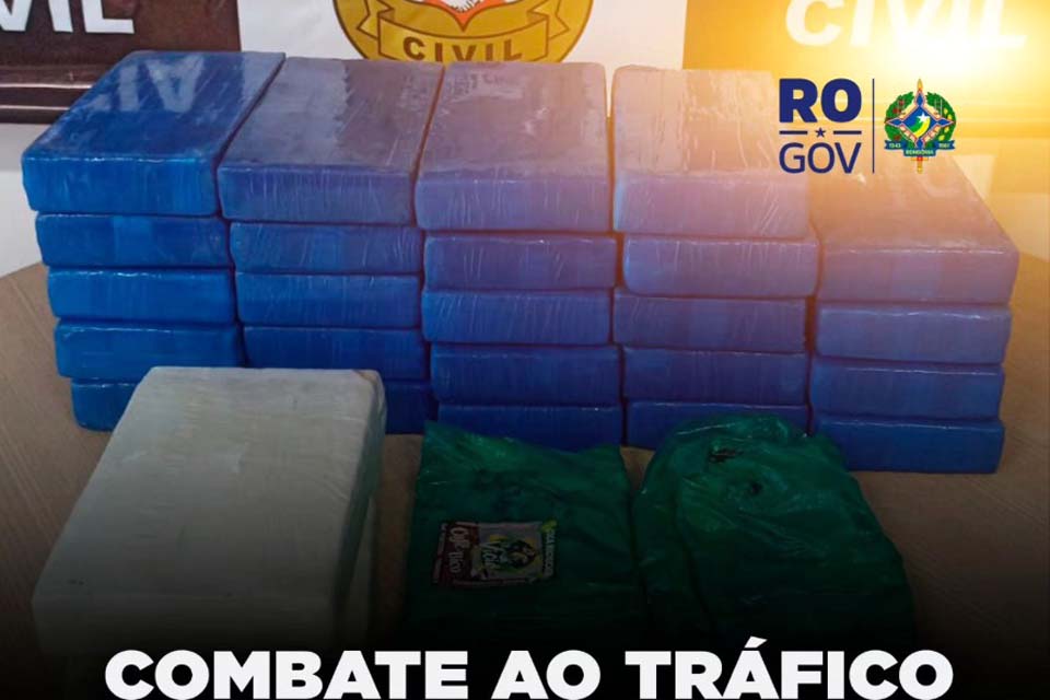 Polícia Civil realiza apreensão de 32 kg de drogas em Nova Mamoré