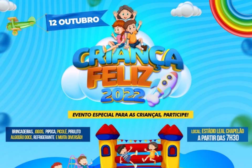 Projeto Criança Feliz será realizado no Estádio Leal Chapelão no próximo dia 12
