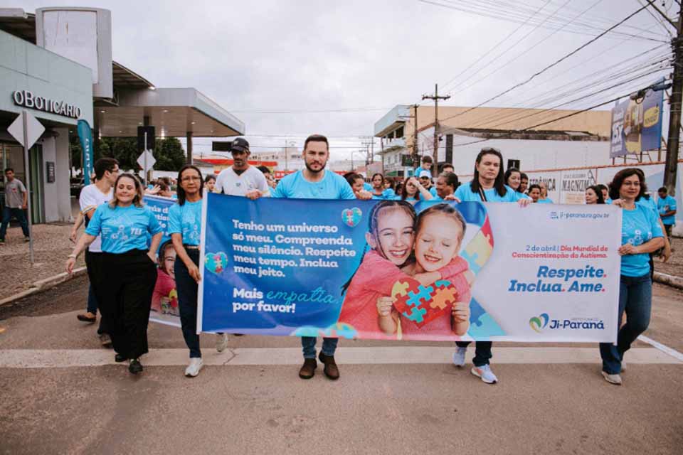 Prefeitura de Ji-Paraná realiza caminhada no primeiro dia da Semana de Conscientização do Autismo