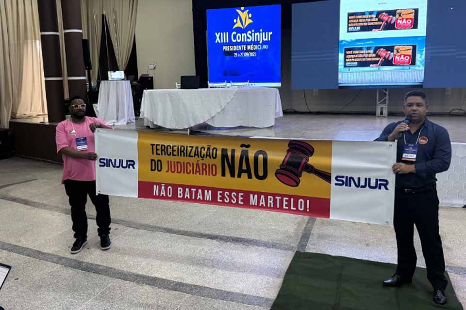 SINJUR lança campanha contra terceirização do Judiciário durante o XIII ConSinjur 2025