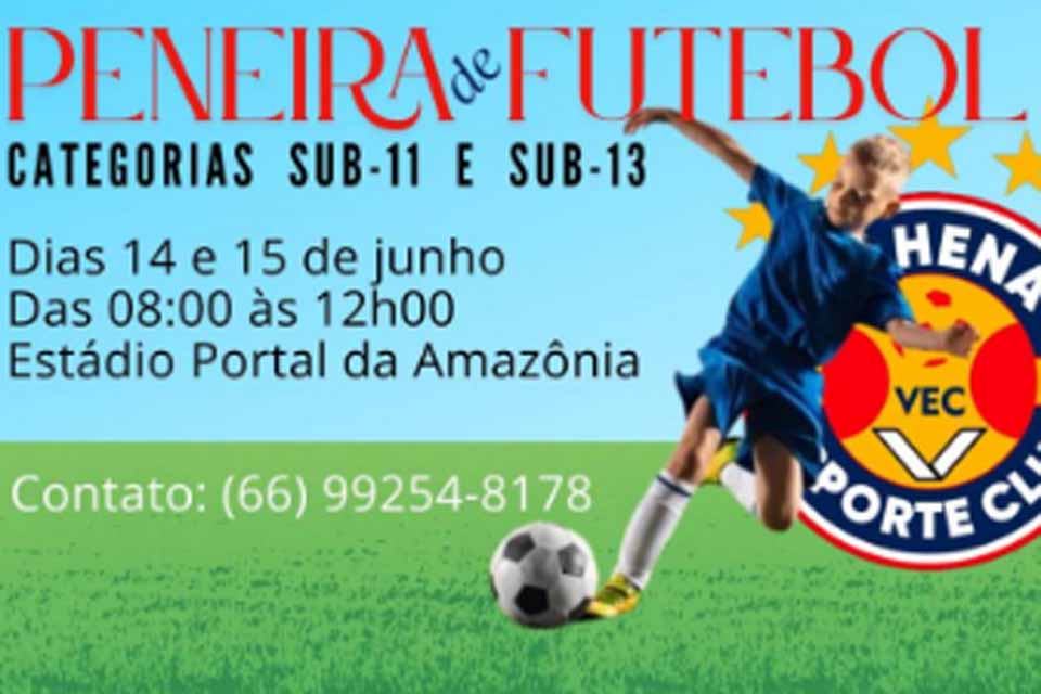 VEC vai promover “peneira” para formação de equipes nas categorias Sub-11 e Sub-13