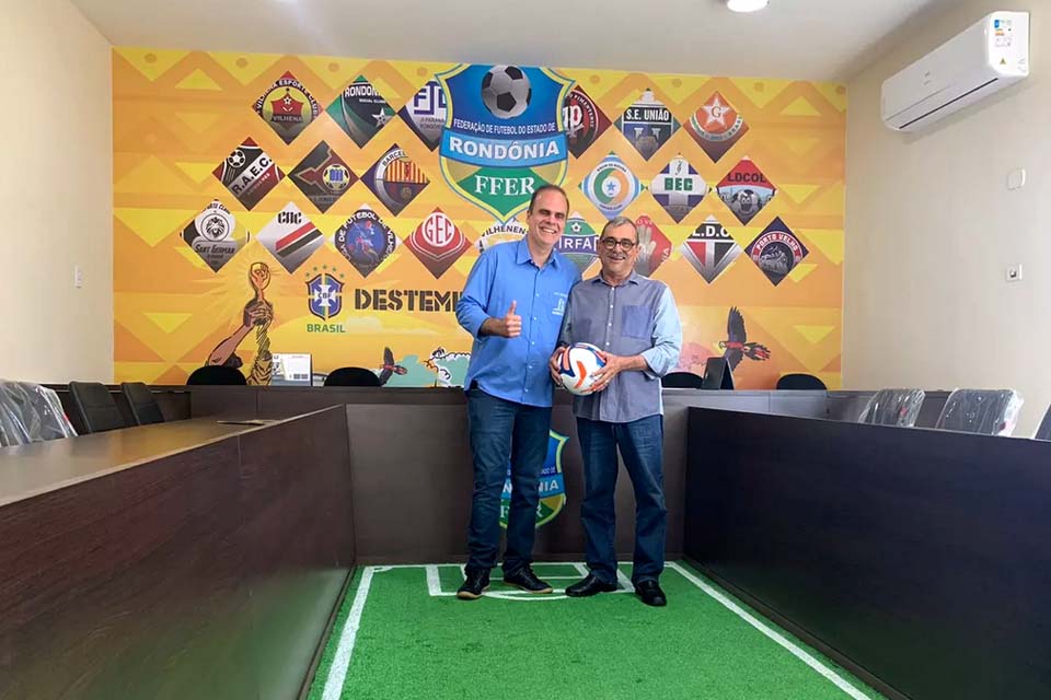  Federação de Futebol de Rondônia recebe visita do Deputado Alan Queiroz