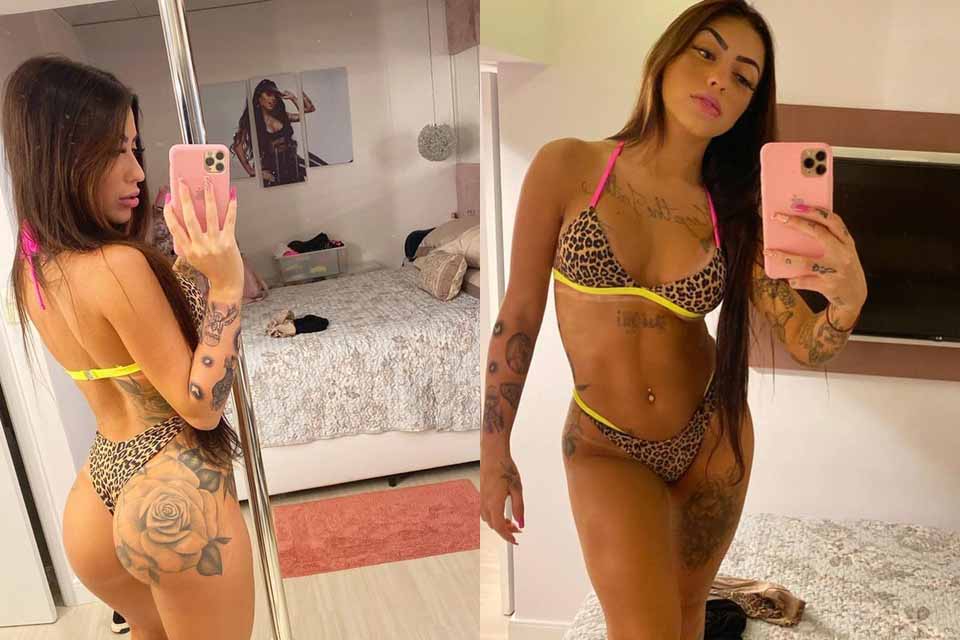 MC Mirella mostra fotos do quarto que tem ate pole dance