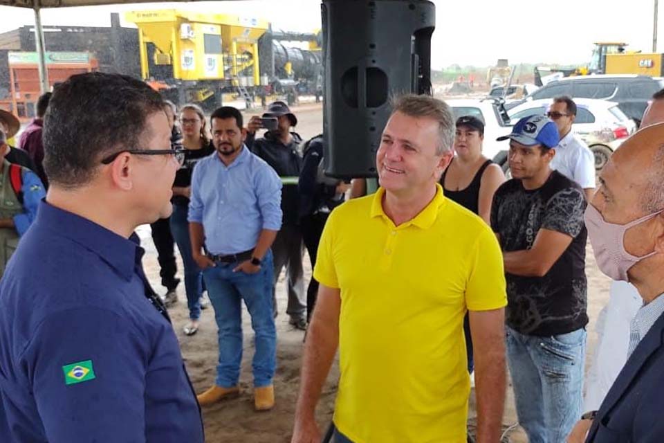Governador Marcos Rocha inaugura usina de asfalto em Vilhena e destaca melhoria na qualidade de vida da população do Cone Sul