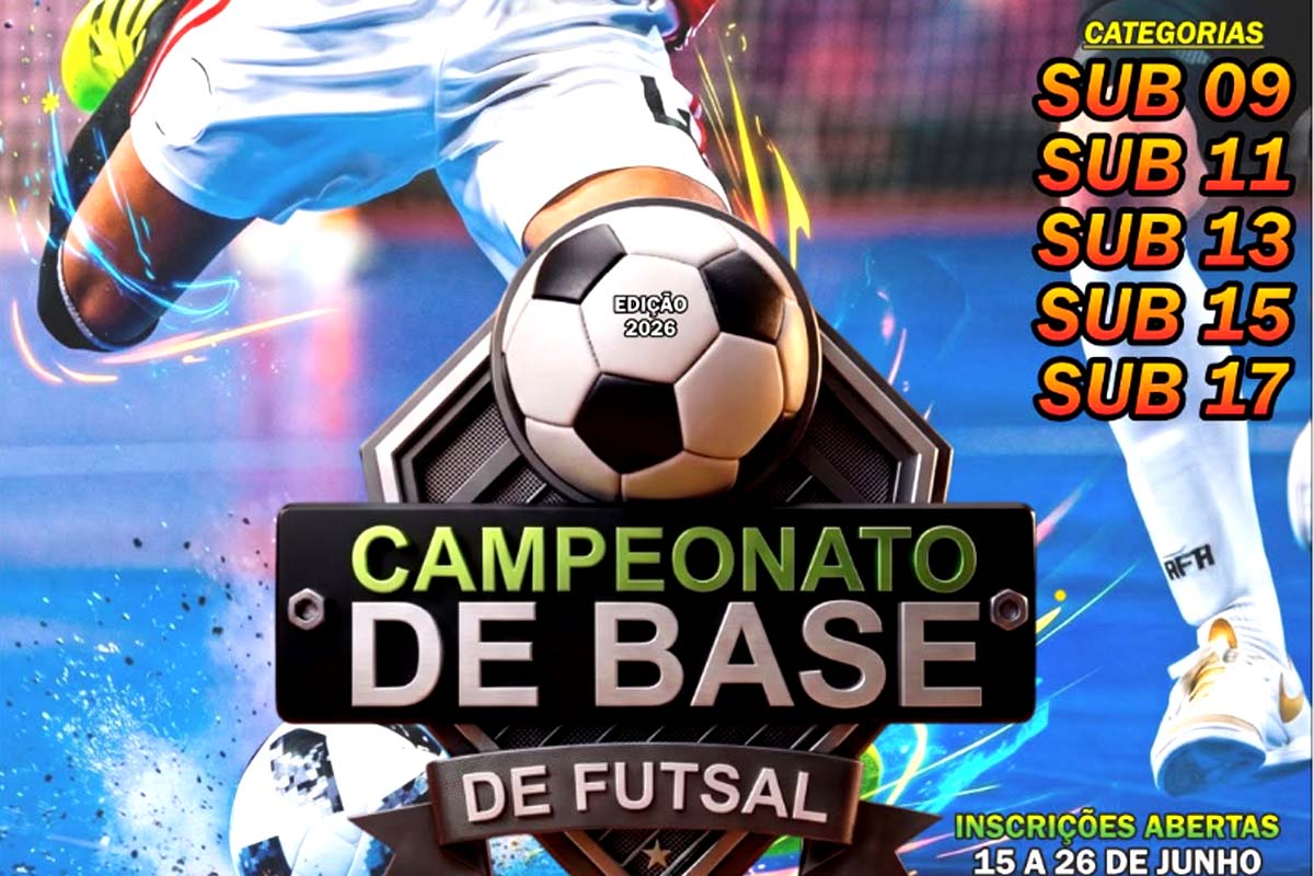 Aberta as Inscrições para o Campeonato de Base de Futsal 2026