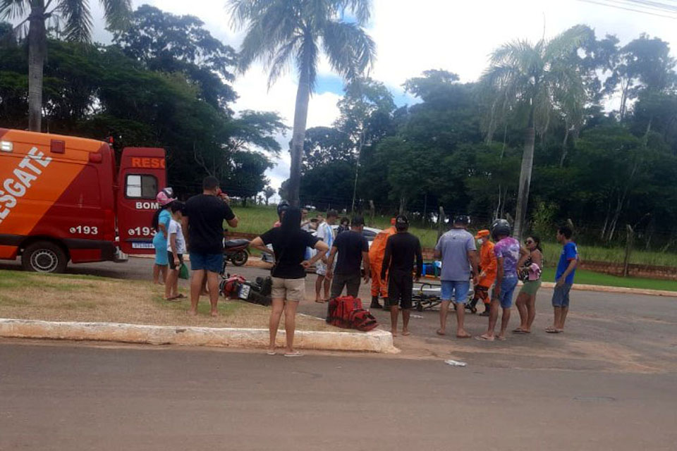 Colisão entre motocicletas deixa dois feridos no Setor 04