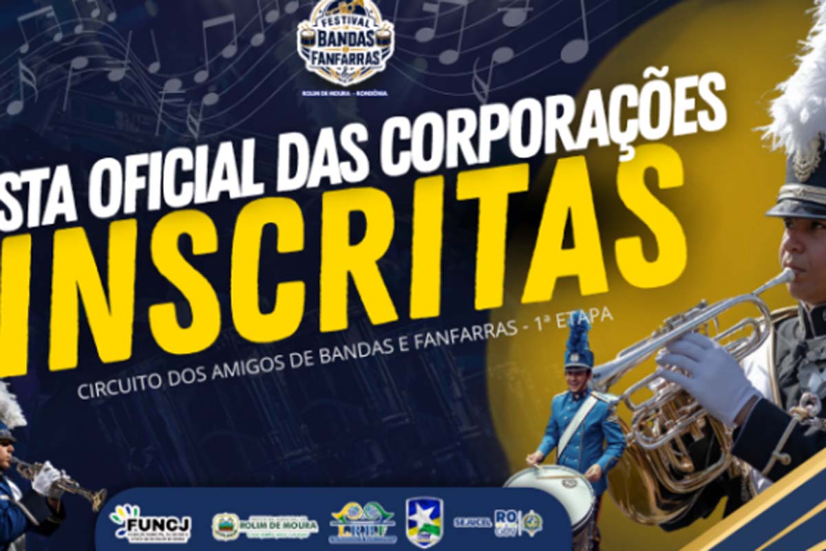Fundação de Cultura e Juventude divulga lista oficial das corporações inscritas para o CABF – 1ª Etapa em Rolim de Moura