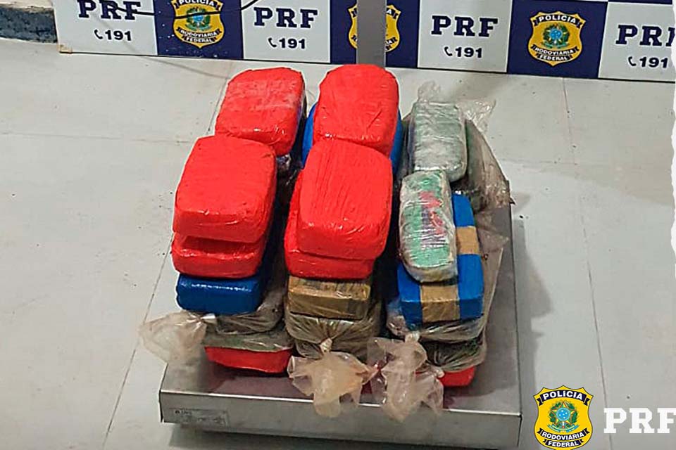 PRF prende homem transportando 34,22 Kg de cocaína na BR 364