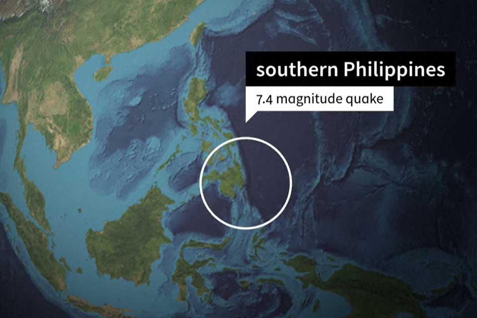 Terremoto de magnitude 7,4 atinge o sul das Filipinas e deixa ao menos seis mortos
