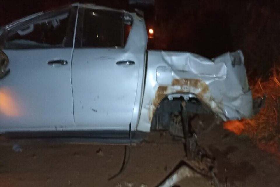 Colisão entre duas caminhonetes deixa feridos na 18, próximo a Parecis 