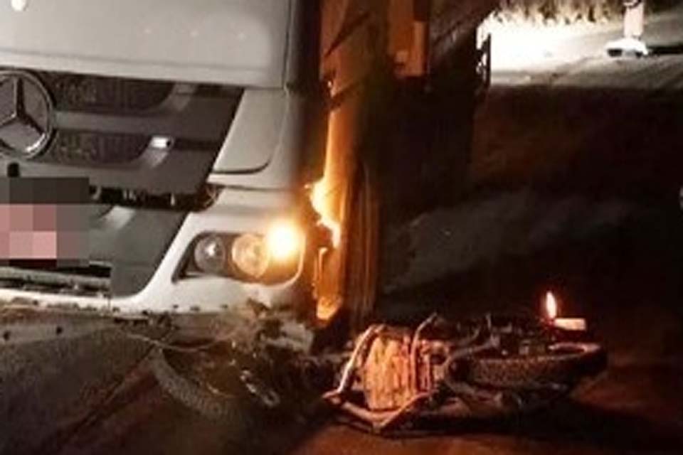 Motociclista morre em colisão com caminhão na zona rural de Chupinguaia