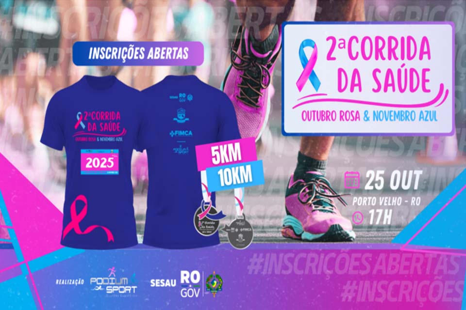 Governo de Rondônia abre inscrições para 2ª Corrida da Saúde com gesto solidário por doação de sangue