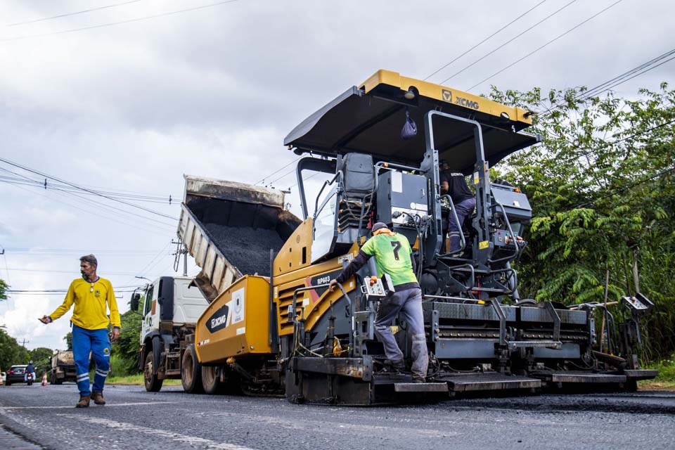 Prefeitura de Porto Velho finaliza recapeamento da Estrada de Santo Antônio