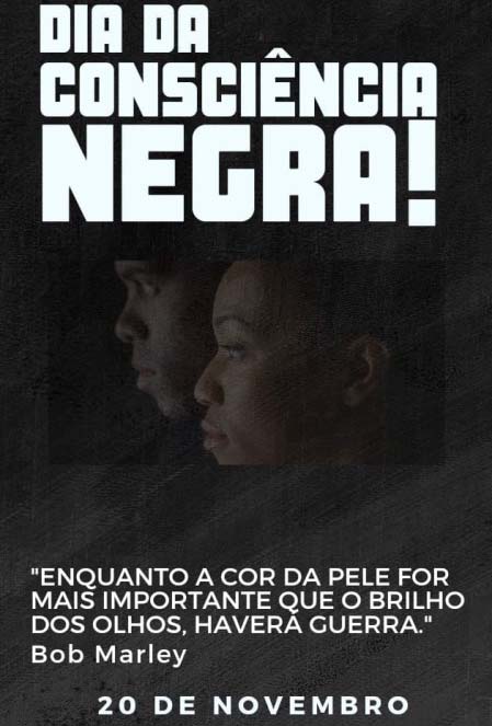 Mural com recortes de jornais e frases lembram Dia da Consciência Negra no Campus Calama