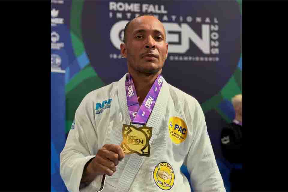 Atleta rondoniense conquista ouro no Rome Fall International de jiu-jitsu na Itália