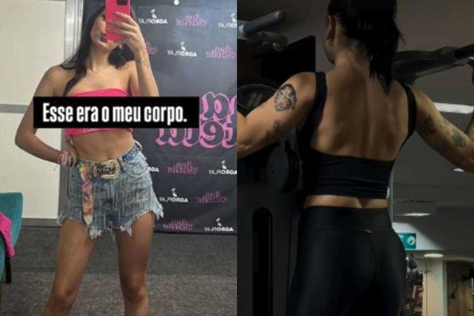 “Sempre fui bem magrela”: Ana Castela mostra transformação após sete meses de treinos
