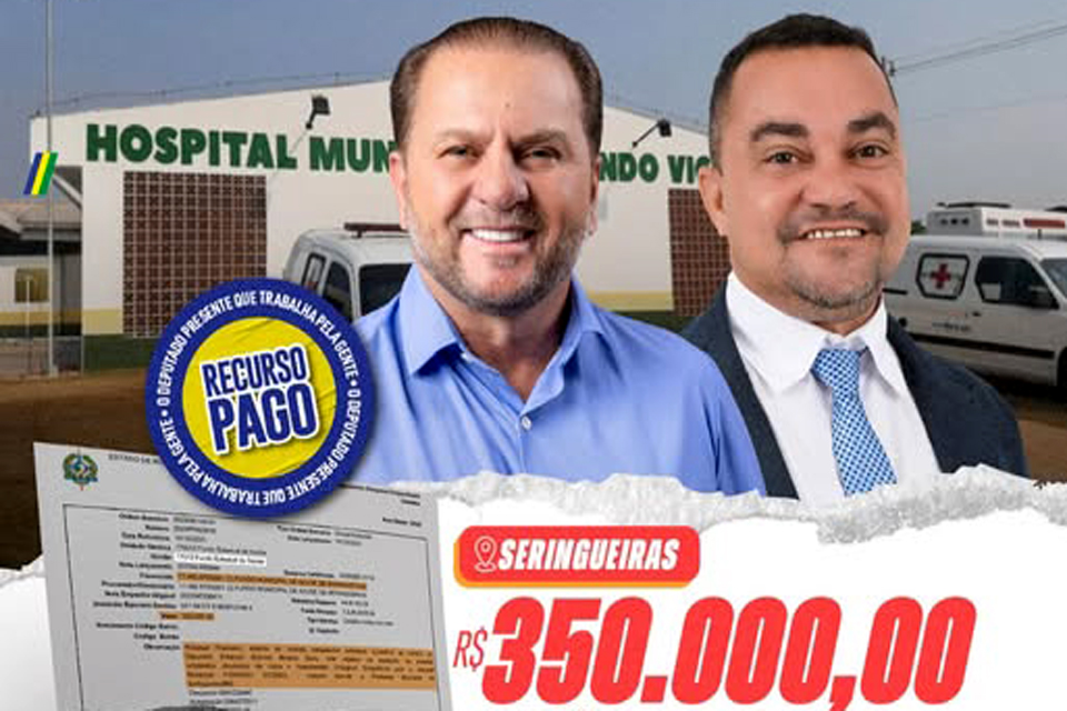 Deputado Cirone Deiró destina R$ 350 mil para aquisição de materiais ortopédicos em Seringueiras