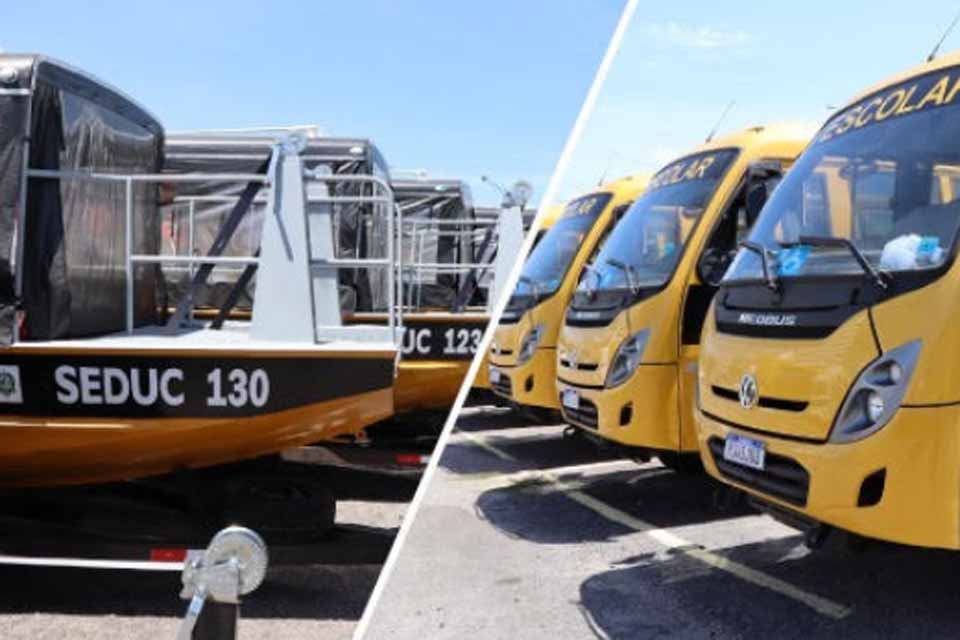 MPRO doa veículos adaptados e participa de entrega de transportes escolares em Porto Velho