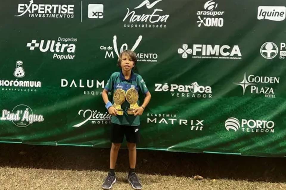 Jovem tenista de Espigão do Oeste é destaque no cenário Rondoniense 