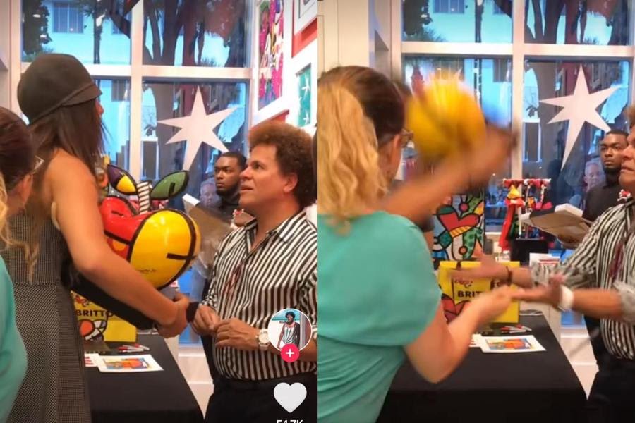 VÍDEO - Dona de restaurante quebra obra de Romero Britto após ofensa à funcionários